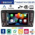 8Core 6+128GB Für Audi A3 8P 2003-13 Apple Carplay Android 14 Autoradio GPS NAVI
