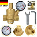 Einstellbar Druckminderer DN15 1/2" Ventil Wasser Druckregler mit Manometer Neu.