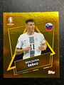 1 x Topps UEFA EURO 2024 Sticker - GOLD (SP) Star Player / Benjamin Sesko (SVN)