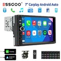 1 DIN Autoradio 7" Carplay Android Auto TF EQ USB AUX-IN BT FM SD-Karten TF Kam+