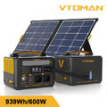 VTOMAN Jump 600X tragbare powerstation Zusatzakku 600W/939Wh LiFePO4 Solarpanel