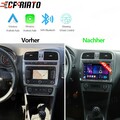 4+64GB Android 15 Apple Carplay Autoradio GPS NAVI RDS BT Für VW POLO 2009-2014