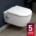 Dusch WC Taharet Wand Hänge Toilette Bidet mit Warm-Kalt Armatur Softclose Sitz