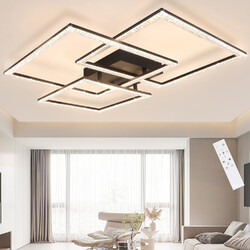 ZMH Deckenlampe LED Deckenleuchte Wohnzimmer: Modern Wohnzimmerlampe Dimmbar 82W