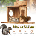 Eichhörnchen Futterhaus Futterkasten Nussspender Eichhörnchenfutterstelle Holz