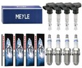 4x MEYLE Zündspule +4x BOSCH Zündkerze Super 4 passend für Honda CR-V II RD_