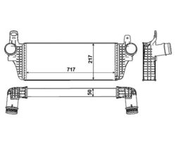 Ladeluftkühler NRF 30466 für VW Multivan V Multivan VI