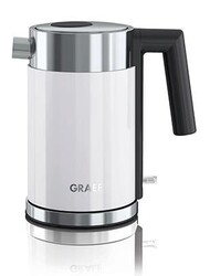 GRAEF WK 401 Wasserkocher (1 Liter, 2015 W, Edelstahl, silber/weiß) #35880019
