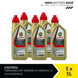 Castrol Transmax ATF Dexron-VI Mercon LV Multivehicle 5x1 Liter = 5 Liter