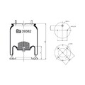FEBI BILSTEIN Federbalg, Luftfederung 39382 für SAF
