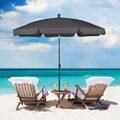 Sonnenschirm Balkon mit Schutzhülle Höhe verstellbar Strandschirm UPF 50+