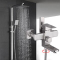 Duschset Duscharmatur Regendusche m/Handbrause Dusche Duschsystem Silber/Schwarz