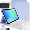 Für Samsung Galaxy Tab A9 Plus A8 S9 S10 FE S8 Schutz Hülle mit QWERTZ Tastatur
