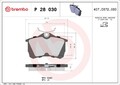BREMBO Bremsbelagsatz, Scheibenbremse P 28 030 für HONDA