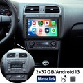2+32G Android 13 Autoradio für VW Polo 6R 6C V 2009-2018 Carplay FM BT GPS Navi
