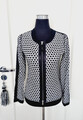 Entzückender MARC CAIN Damen Blazer Jacke Gr. N2 S M 36 38  weiß schwarz