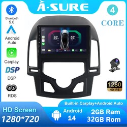 KAM Android 14 Autoradio Für HYUNDAI i30 MK1 FD 2007-2011 2+32G Apple Carplay BT