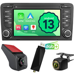 HD DVR+DAB+64GB Android 13 Stereo CarPlay+Kam Für Audi A3 2003-2012 S3 2006-2012