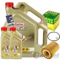 MANN ÖLFILTER+7L CASTROL M 5W30 passend für BMW 3er E36 E46 5er E39 Z4 E85 X5