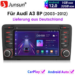 7" Stereo Autoradio Für Audi A3 8P 2003-2012 Android12 GPS SAT NAV Carplay DAB+ 
