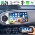 4+64G Für Toyota Yaris 2011-18 Carplay Autoradio Android 15 GPS NAVI BT WiFi RDS