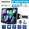 10,1 Zoll 1 DIN Carplay Autoradio GPS RDS drehbarer Bildschirm Android 14 4+64G