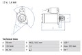 0986019361 BOSCH Starter für CHEVROLET,HONDA,OPEL,VAUXHALL