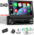 DAB+ 7" 1DIN Auto flip Autoradio Wireless carplay Androidauto USB BT MP5 Player