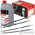 4xBREMBO BREMSSCHLAUCH VORNE+HINTEN+1L BREMBO DOT 4 passend für BMW 3er (E46)