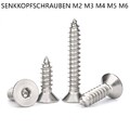 Senkkopfschrauben M2 M3 M4 M5 M6 Innensechskant Senkschraube Selbstschneidend