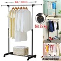 Kleiderständer Schwerlast Garderobenständer auf rollen Verstellbar Kleiderstange