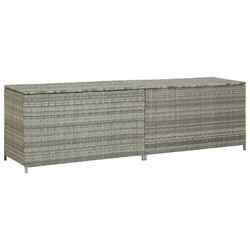 Auflagenbox Polyrattan Gartenbox Gartentruhe Aufbewahrungsbox mit Deckel Braun