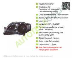 Depo Scheinwerfer für VW Passat B6 3C Variant 3C5 2005-2011 Vorne Links