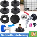 IBC Container Adapter Zubehör Kappe Deckel Auslaufhahn Wasserhahn 3/4 1/2 1 Zoll