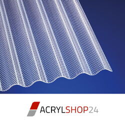 Acrylglas Plexiglas® Lichtplatten Wellplatten Profilplatte 3mm Sinus 76/18 Wabe 30 Jahre Herstellergarantie* UV-Stabil und Hagelfest