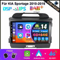 4GB+64GB Autoradio Android 14 Für KIA Sportage 2010-2016 GPS Navi DSP CarPlay AM