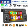 DAB+ Autoradio Android 12 Carplay GPS BT MIK KAM Für BMW 3er E46 318 320 325 M3