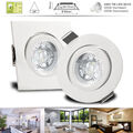 LED Einbau Lampen 230V Set Spots GU10 Einbauleuchten 7W 3-Step dimmbar Weiß BIAN