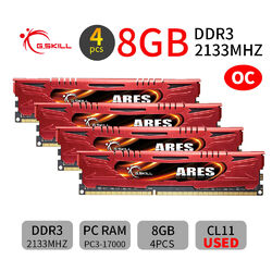 G.Skill 32GB 16GB 8GB 4GB DDR3 OC 2133Mhz PC3-17000U Desktop Arbeitsspeicher DE