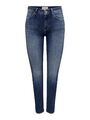 Only Damen Jeans-Hose OnlBlush Skinny-Fit Used-Look ausgefranste Kanten Stretch
