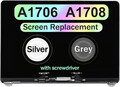 For MacBook Pro 13" Retina A1706 A1708 2016 2017 LCD Screen Assembly Silver