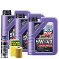 Motoröl 5W40 LIQUI MOLY Synthoil High Tech 3L +MANN Ölfilter +Spülung