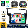 64G Android 14 Autoradio Carplay GPS Navi AHD Kam für VW Golf VII MK7 2012-2017
