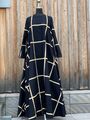Vuokko  Nurmesniemi, Suomi-Finnland,Vintage-Trapez- Kleid, Gr.36, Schwarz/Beige