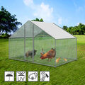 Hühnerstall Hühnerkäfig aus Gehege Haustierkäfig mit PE-Dach Für Huhn 3 X 2 X 2m