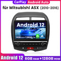 6+128G Android 12.0 Navigation GPS WIFI DAB RDS USB Für Mitsubishi ASX 2010-2016
