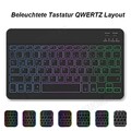 QWERTZ Bluetooth-Tastatur Beleuchtet für Amazon Fire Max 11 HD 10/10 Plus 13th