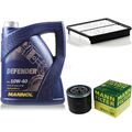 Motor-Öl 5L MANNOL Defender 10W-40 +MANN-FILTER für Hyundai Santa Fé II CM 2.4