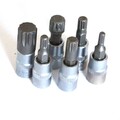 BGS Bit-Einsatz Vielzahn Innenvielzahn XZN, Nuss Antrieb (1/4"), Bits M4 - M12