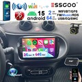 Android15 Für Benz Smart Forfour Fortwo 453 Autoradio GPS Navi DAB+ Chat GPT 64G